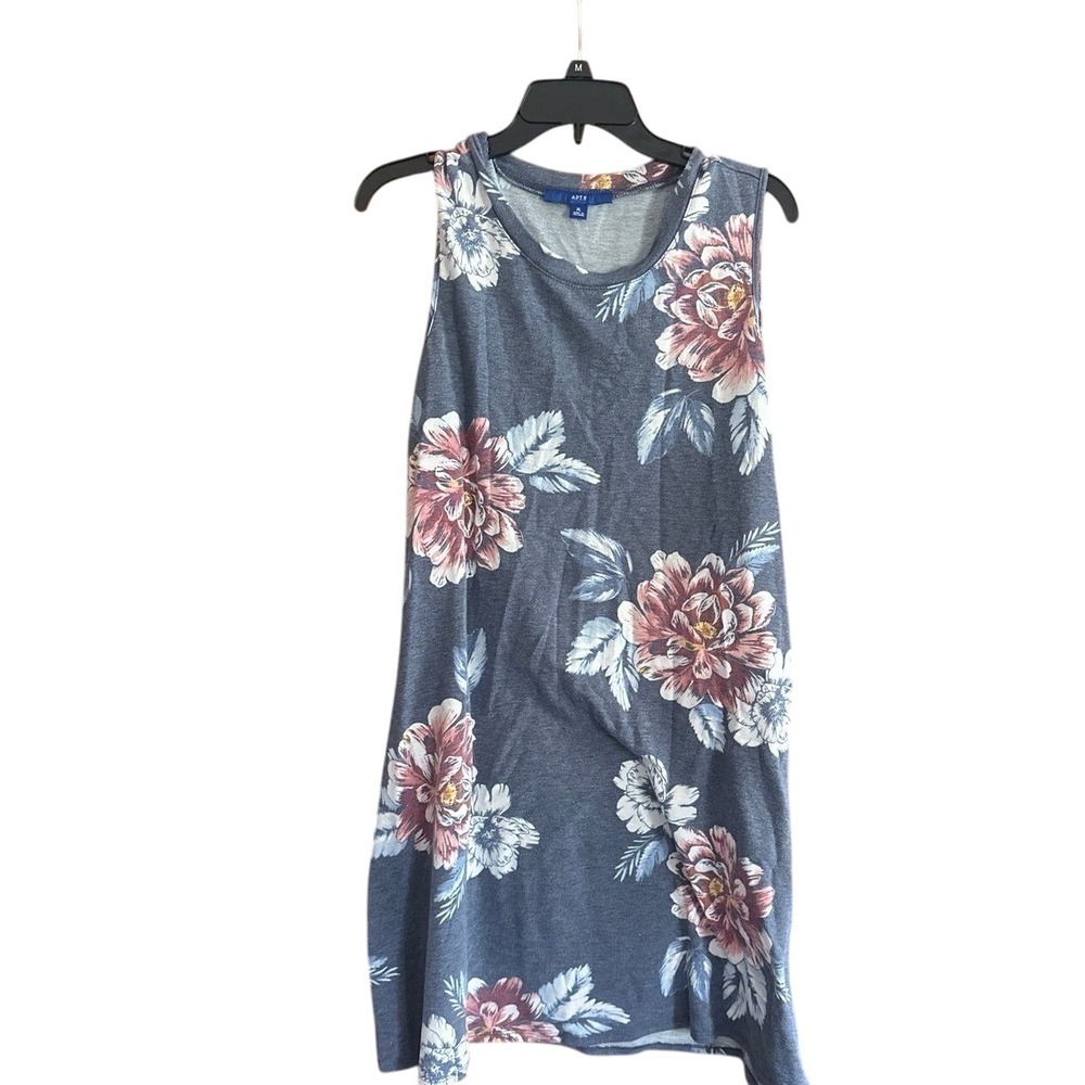 Apt. 9 XL Floral Print Sleeveless Tank Dress Casual‎ Summer Comfy